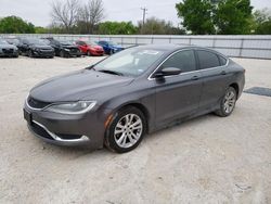 Salvage cars for sale at San Antonio, TX auction: 2015 Chrysler 200 Limited