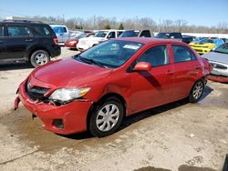 Salvage cars for sale from Copart Louisville, KY: 2013 Toyota Corolla Base