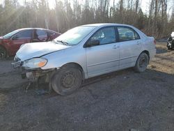 Salvage cars for sale from Copart Bowmanville, ON: 2008 Toyota Corolla CE