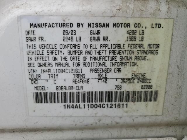 2004 Nissan Altima Base