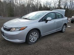 Honda Civic LX salvage cars for sale: 2012 Honda Civic LX