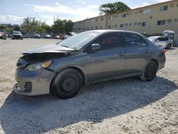Salvage cars for sale at Opa Locka, FL auction: 2012 Toyota Corolla Base