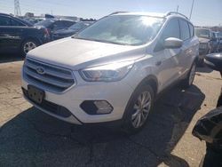 Salvage cars for sale at Woodhaven, MI auction: 2017 Ford Escape Titanium