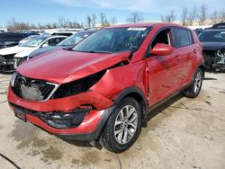 Salvage cars for sale at Bridgeton, MO auction: 2014 KIA Sportage Base