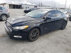 Salvage cars for sale from Copart Sun Valley, CA: 2018 Ford Fusion SE Hybrid