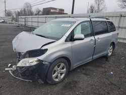 Salvage cars for sale at New Britain, CT auction: 2015 Toyota Sienna LE