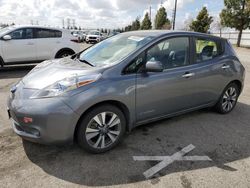 Salvage cars for sale from Copart Rancho Cucamonga, CA: 2017 Nissan Leaf S