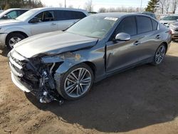 Salvage cars for sale from Copart Ontario Auction, ON: 2015 Infiniti Q50 Base