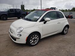 Salvage cars for sale at Miami, FL auction: 2017 Fiat 500 POP