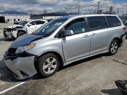 Salvage cars for sale from Copart Sun Valley, CA: 2019 Toyota Sienna LE