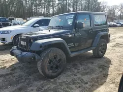 Jeep Wrangler Sport salvage cars for sale: 2016 Jeep Wrangler Sport