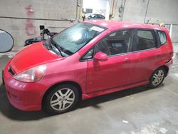 Honda salvage cars for sale: 2007 Honda FIT S