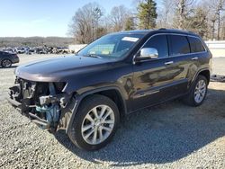 Vehiculos salvage en venta de Copart Concord, NC: 2017 Jeep Grand Cherokee Limited