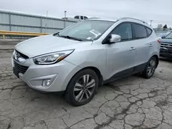 Salvage cars for sale at Dyer, IN auction: 2015 Hyundai Tucson Limited
