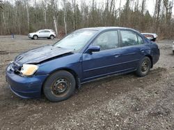 Salvage cars for sale from Copart Bowmanville, ON: 2003 Honda Civic LX