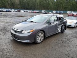 Honda Civic LX Vehiculos salvage en venta: 2012 Honda Civic LX