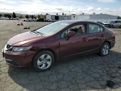 Salvage cars for sale at Vallejo, CA auction: 2014 Honda Civic LX