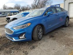 Salvage cars for sale at Wichita, KS auction: 2019 Ford Fusion Titanium