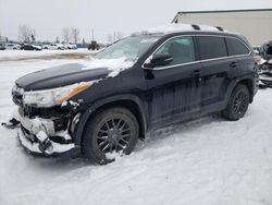 Salvage cars for sale from Copart Rocky View County, AB: 2015 Toyota Highlander XLE