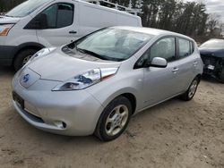 Salvage cars for sale at North Billerica, MA auction: 2012 Nissan Leaf SV