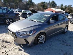 Salvage cars for sale at Mendon, MA auction: 2018 Hyundai Elantra SE