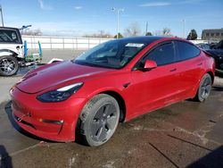 Salvage cars for sale from Copart Littleton, CO: 2022 Tesla Model 3