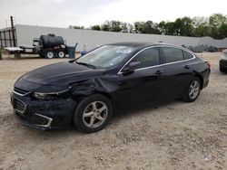 Salvage cars for sale from Copart New Braunfels, TX: 2017 Chevrolet Malibu LS