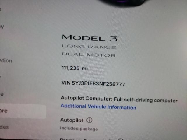 2022 Tesla Model 3