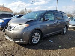 Salvage cars for sale from Copart Columbus, OH: 2012 Toyota Sienna XLE