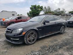 Mercedes-Benz C 63 AMG salvage cars for sale: 2012 Mercedes-Benz C 63 AMG