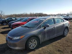 Honda salvage cars for sale: 2012 Honda Civic LX