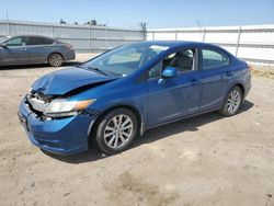 Salvage cars for sale from Copart Bakersfield, CA: 2012 Honda Civic EX