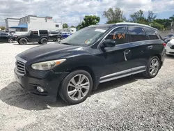 Salvage cars for sale at Opa Locka, FL auction: 2013 Infiniti JX35