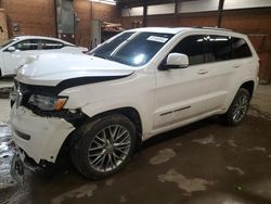 Salvage cars for sale from Copart Ebensburg, PA: 2018 Jeep Grand Cherokee Summit