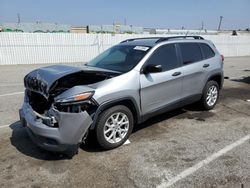 Jeep Cherokee Sport salvage cars for sale: 2016 Jeep Cherokee Sport