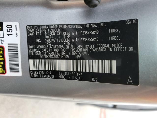 2016 Toyota Sienna XLE