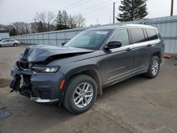 Salvage cars for sale at Ham Lake, MN auction: 2021 Jeep Grand Cherokee L Laredo