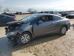 Honda salvage cars for sale: 2012 Honda Civic LX