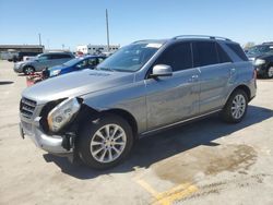 Salvage cars for sale at Grand Prairie, TX auction: 2015 Mercedes-Benz ML 250 Bluetec