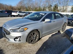 Salvage cars for sale at North Billerica, MA auction: 2019 Ford Fusion Titanium