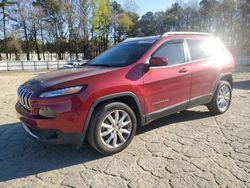 Vehiculos salvage en venta de Copart Austell, GA: 2015 Jeep Cherokee Limited