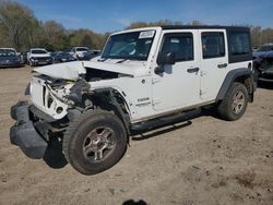 Jeep Wrangler Unlimited Sport salvage cars for sale: 2015 Jeep Wrangler Unlimited Sport