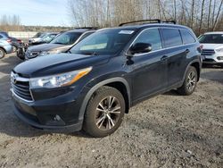 Toyota Highlander salvage cars for sale: 2016 Toyota Highlander XLE