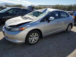 Salvage cars for sale from Copart Las Vegas, NV: 2012 Honda Civic LX