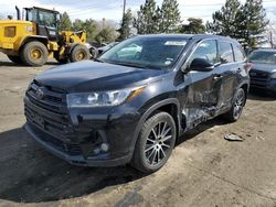 Salvage cars for sale at Denver, CO auction: 2017 Toyota Highlander SE