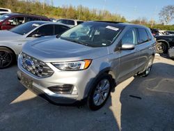 Salvage cars for sale at Bridgeton, MO auction: 2020 Ford Edge Titanium
