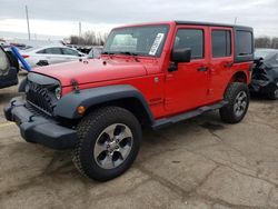 Salvage cars for sale from Copart Woodhaven, MI: 2015 Jeep Wrangler Unlimited Sport