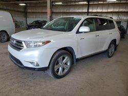 Salvage cars for sale from Copart Des Moines, IA: 2013 Toyota Highlander Limited