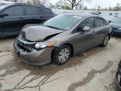 Salvage cars for sale from Copart Bridgeton, MO: 2012 Honda Civic LX