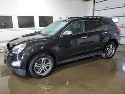 Salvage cars for sale from Copart Blaine, MN: 2016 Chevrolet Equinox LTZ